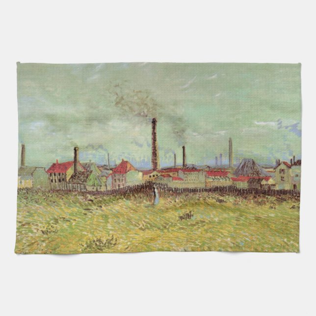 Paño De Cocina Fábricas de Asnieres por Vincent van Gogh (Horizontal)