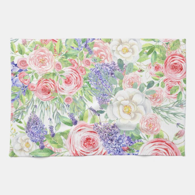 Paño De Cocina Fácil dibujo de flor (Horizontal)