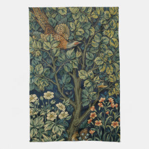 Paño De Cocina Faisán pájaro árbol bosque William Morris