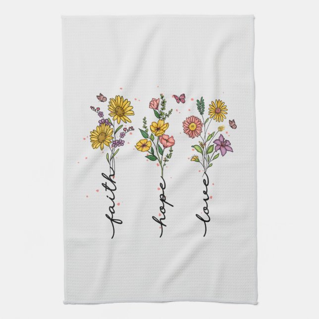 Paño De Cocina Faith-Hope-Love (Vertical)