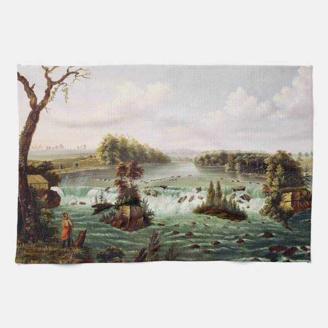 Paño De Cocina Falls of Saint Anthony by Henry Lewis (Horizontal)