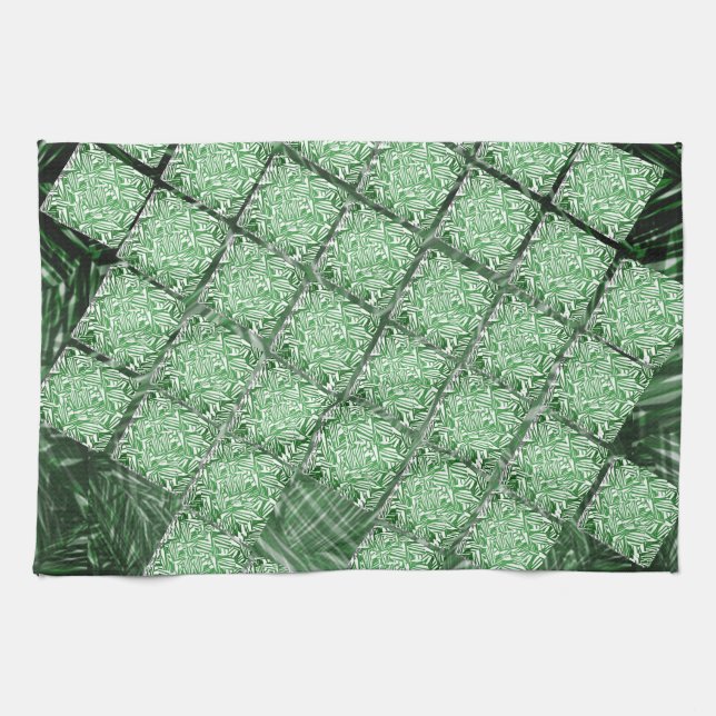 Paño De Cocina Falsa cerámica, gramo simulado y partes de pared. (Horizontal)