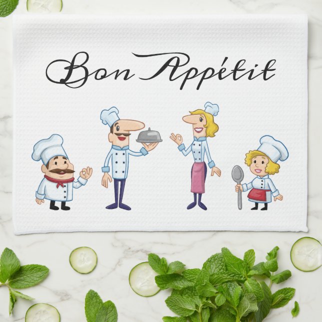 Paño De Cocina Familia de Chef Bon Appétit (Doblado)