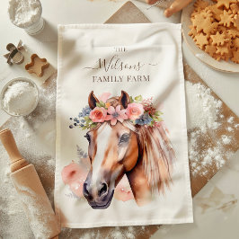 Paño De Cocina Family Farm Rustic Flower Crown Horse