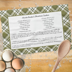 Paño De Cocina Family Recipe Keepsake Christmas