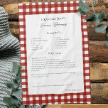 Paño De Cocina Family Recipe Keepsake Heirloom Gingham<br><div class="desc">Keepsake family recipe tea towel. Share uncle Jim's chili recipe or great aunt Aggie's all time favorite thanksgiving casserole dish. Elegant and simple template design can easily be adjusted to share your family recipes as mother's day, birthday, or Christmas gifts. Custom family name with initials. Colors can be changed. Great...</div>