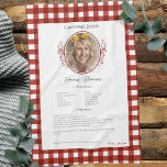 Paño De Cocina Family Recipe Keepsake Photo Gingham<br><div class="desc">Keepsake family recipe tea towel. Share uncle Jim's chili recipe or great aunt Aggie's all time favorite thanksgiving casserole dish. Elegant and simple template design can easily be adjusted to share your family recipes as mother's day, birthday, or Christmas gifts. Custom family name with initials. Colors can be changed. Great...</div>