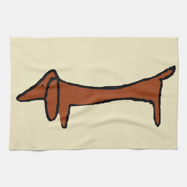 Paño De Cocina Famoso resumen de Dachshund (Horizontal)
