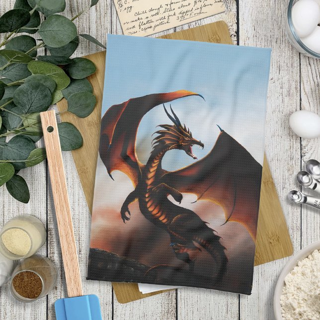 Paño De Cocina Fantasía de Amber Dragon (Subido por el creador)