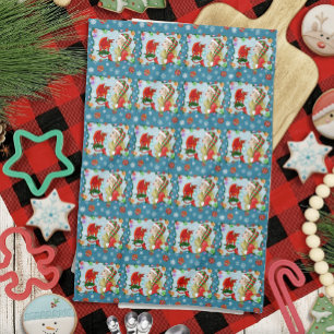 Paño De Cocina Fantasía del Dragón Rojo rubio de los navidades