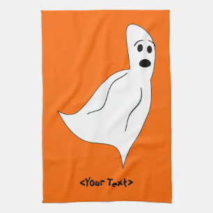 Paño De Cocina Fantasma blanco del dibujo animado