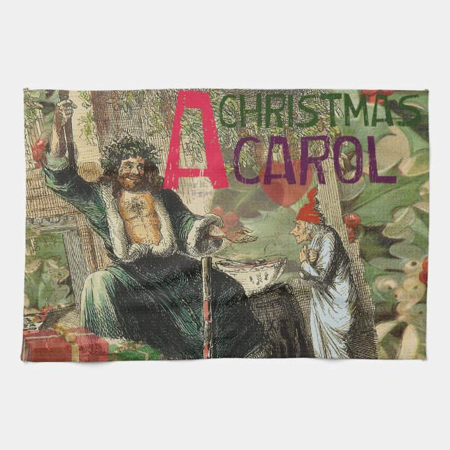 Paño De Cocina Fantasma del Ilustracion actual de Navidad (Horizontal)