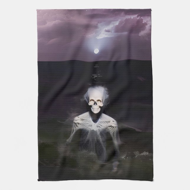 Paño De Cocina Fantasma en el mar - Pintura de petróleo (Vertical)