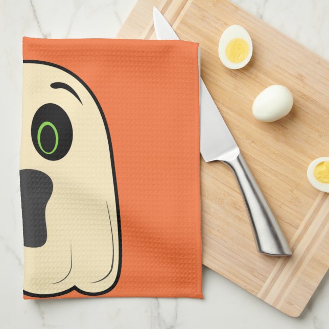 Paño De Cocina Fantasma vintage (Doblado Cuarto)