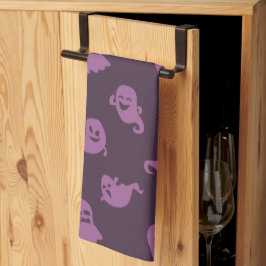 Paño De Cocina Fantasmas morados claros Halloween morado oscuro