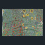 Paño De Cocina Farm Garden Sunflowers, de Gustav Klimt Painting<br><div class="desc">Obra maestra del pintor imperial austriaco Gustav Klimt : Jardín de granja con girasoles</div>