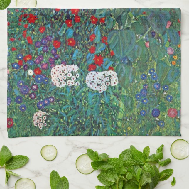 Paño De Cocina Farmergarden w Sunflower por Klimt, Flores de époc (Doblado)
