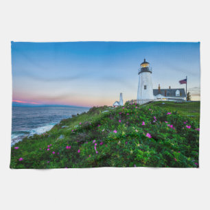 Paño De Cocina Faros   Point Lighthouse Bristol Maine