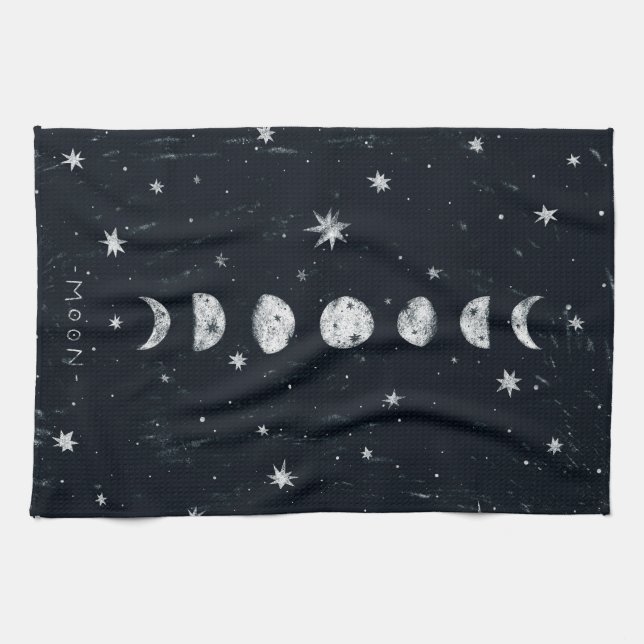 Paño De Cocina Fases del té de la luna (Horizontal)
