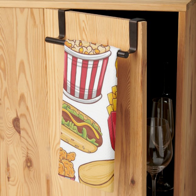 Paño De Cocina Fast Food  (Pliegue de tercios)