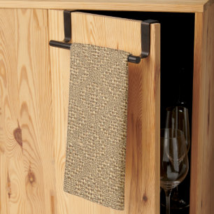 Paño De Cocina Faux Burlap Jute Argyle Linen Cuadrados Patrón de 