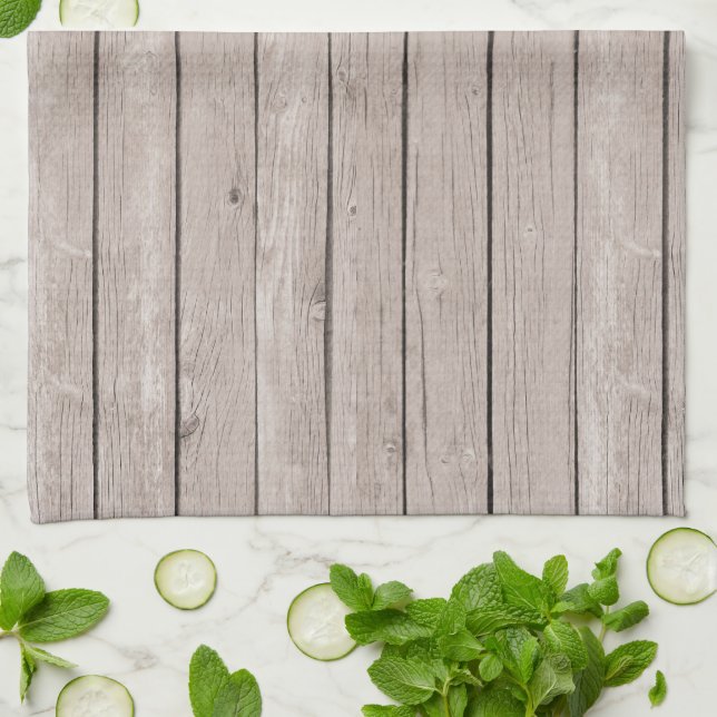 Paño De Cocina Faux Rustic Wood Brown (Doblado)