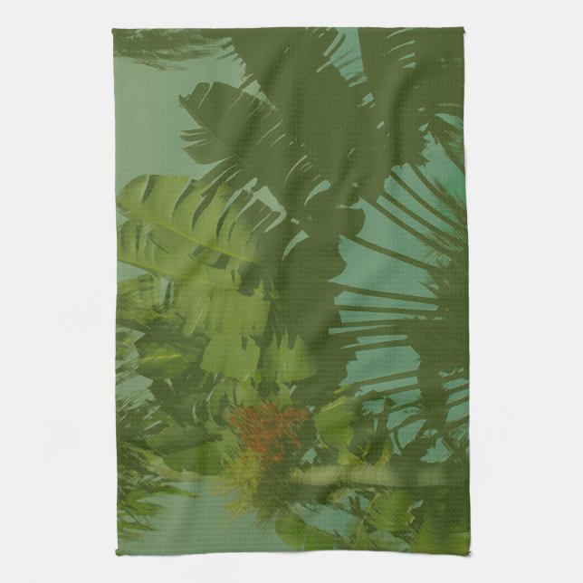 Paño De Cocina Faux Vintage Tropical Fabric (Vertical)