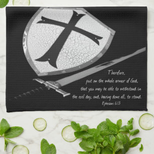Paño De Cocina Fe de la espada y el escudo de las escrituras