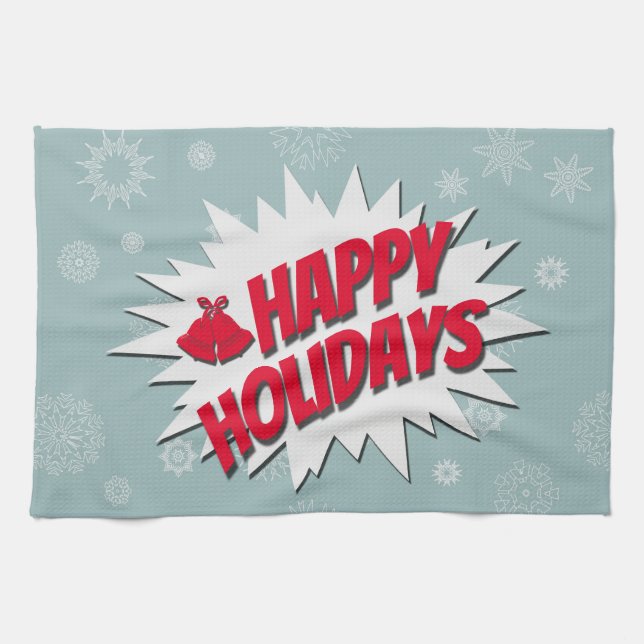Paño De Cocina Felices Fiestas (Horizontal)