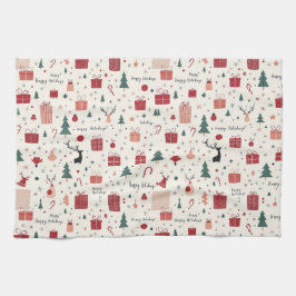 Paño De Cocina Felices Fiestas