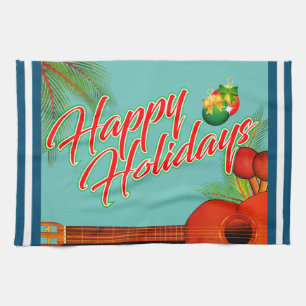 Paño De Cocina Felices Fiestas / Instrumentos musicales