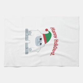 Paño De Cocina ¡Felices Fiestas! Navidades Yeti