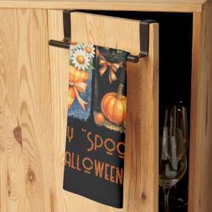 Paño De Cocina Felices "Spooky" calabazas de Halloween Fantasmas 