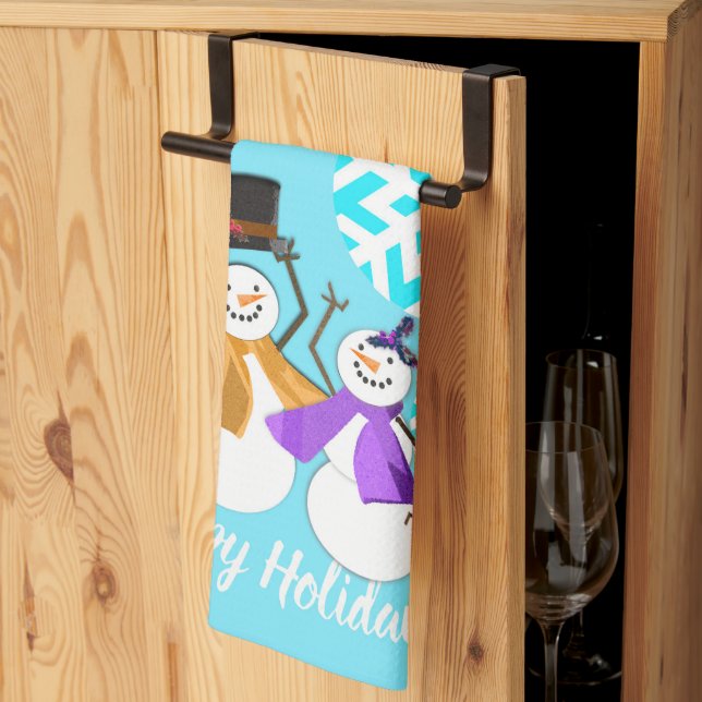 Paño De Cocina FELICES VACACIONES : Amigos del Invierno (Pliegue de tercios)