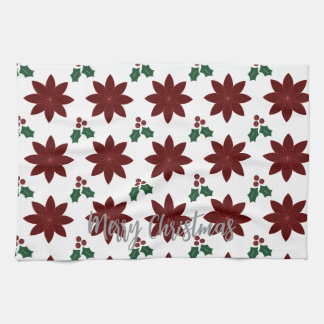 Paño De Cocina Feliciz Navidad Poinsettia - 