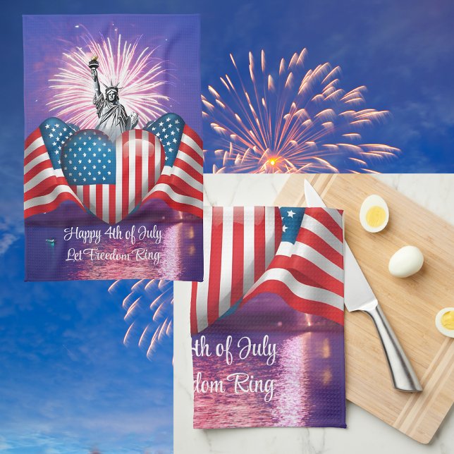 Paño De Cocina Feliz 4 de julio "Dejen que suene la libertad" toa (Subido por el creador)