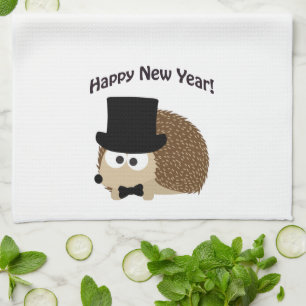 Paño De Cocina ¡Feliz Año Nuevo! Dapper Hedgehog