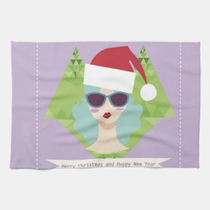 Paño De Cocina feliz año nuevo feliz de navidad