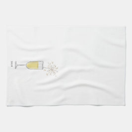 Paño De Cocina Feliz Año Nuevo Fiesta Año Champagne