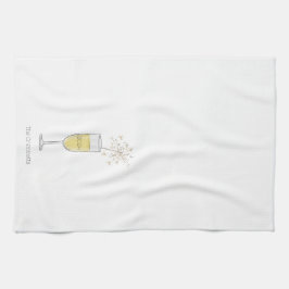 Paño De Cocina Feliz Año Nuevo Fiesta Personalizado de champagne