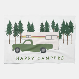 Paño De Cocina FELIZ CAMPERS Truck Camping RVing Trees Forest