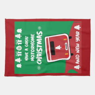 Paño De Cocina Feliz Camping Motorhom Xmas