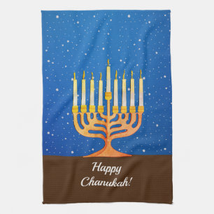 Paño De Cocina ¡Feliz Chanukah! Menorah