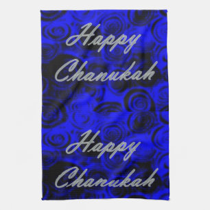 Paño De Cocina Feliz Chanukah Swirls