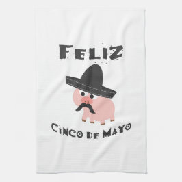 Paño De Cocina Feliz Cinco De Mayo - cerdo