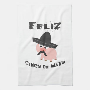 Paño De Cocina Feliz Cinco De Mayo - cerdo