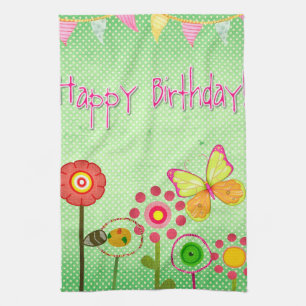 Paño De Cocina Feliz cumpleaños