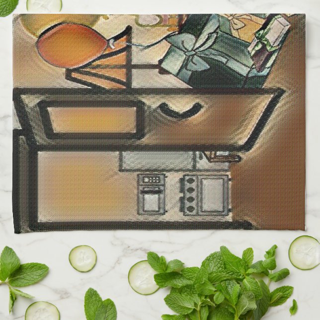 Paño De Cocina Feliz Cumpleaños Arte (Doblado)