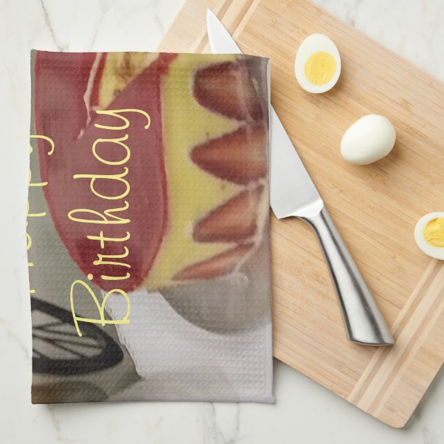 Paño De Cocina Feliz cumpleaños Buenos días (Doblado Cuarto)