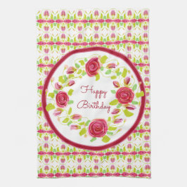 Paño De Cocina Feliz cumpleaños diseñado